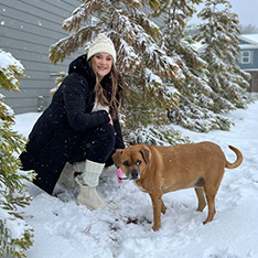 lind2 megan shevlin, assistant dog trainer and Leo