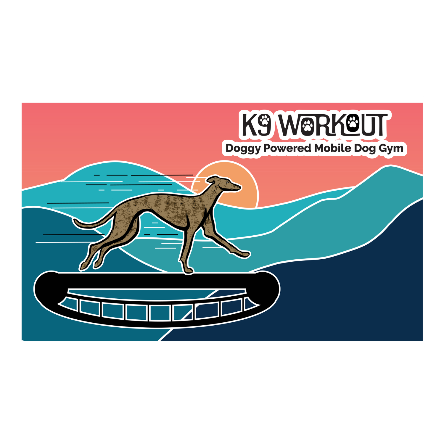 K9 Workout female working remotely from home with dog